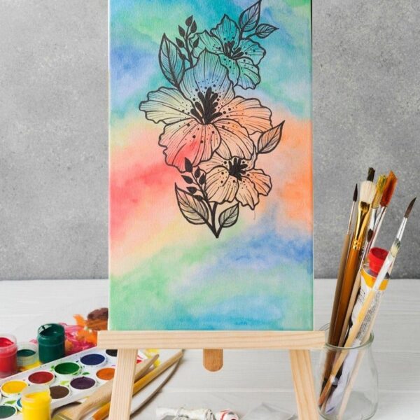 Abstract watercolor painting